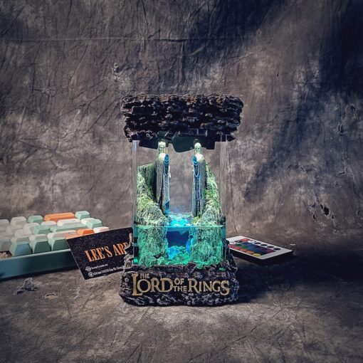 Argonath Pillars of Kings Lamp - LOTR Light with color-changing LED - Lord of the Rings inspired resin art lamp - Perfect gift for fans and home decor